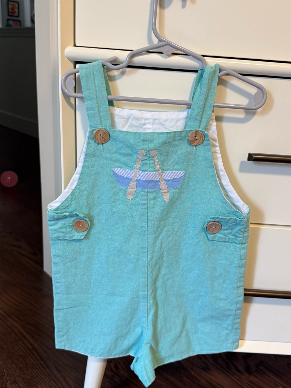 Aqua Boys' Hayes with Boat Applique